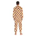thumbnail image 4 of FORMRS Onesies Pajama for Adults Unisex Hoodie Winter Jumpsuit One Piece Sleepwear, Sizes S-2XL, Rusty Orange Plaid, 4 of 7