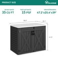 thumbnail image 2 of Outdoor Horizontal Storage Shed with X-Shaped Lockable Door, 35 Cu Ft Weather Resistant Resin Tool Shed, 2 of 9
