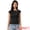 Black, variant on DARING DIVA Women's Cap Sleeve Tops Crew Neck Business Office Top Work Shirts XS Black