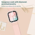 thumbnail image 5 of [2 Packs] Case Compatible with Apple Watch Series 3/2/1 38mm with Built-in Tempered Glass Screen Protector, Bling Crystal Diamond Face Cover for Women iWatch 38mm - Clear, 5 of 5