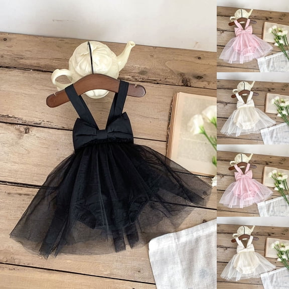 Swuxness Girl's Casual Sleeveless Princess Dress, Toddler Special Occasion Dresses, Girls V Neck Spaghetti Strap Dress with Lace Embroidery andSkirt Princess Party Dress Black, 2-3 Years