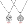 thumbnail image 2 of PAMTIER Men's Women's Stainless Steel Creative Taiji Bagua Yin Yang Pendant 12 Constellations Signet Zodiac Necklace Silver Black Pisces, 2 of 3