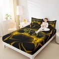 thumbnail image 4 of jejeloiu Console Game Lovers Twin Sheet Sets,Neon Orange Gamepad Twin Fitted Sheet,Modern Video Games Flat Sheet For Boys Teens,Ultra Soft Home Decor,3pcs, 4 of 7