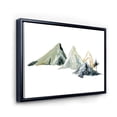 thumbnail image 3 of Designart 'Dark Blue Mountain Landscape Winter Minimalistic I' Modern Framed Canvas Wall Art Print, 3 of 5