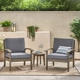 thumbnail image 6 of GDF Studio Keanu Outdoor Wooden Club Chairs (Set of 2), Gray, 6 of 12