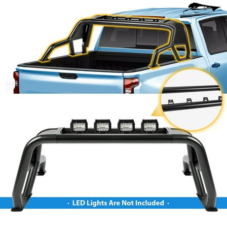 For Tundra Ford F-150 F150 2004-2024 Rear Pickup Truck Bed Roll Sport Bar Rack