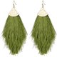 thumbnail image 1 of Pendientes largos de flecos temperamento - verde militar Adepaton LRWJ272-5, 1 of 7