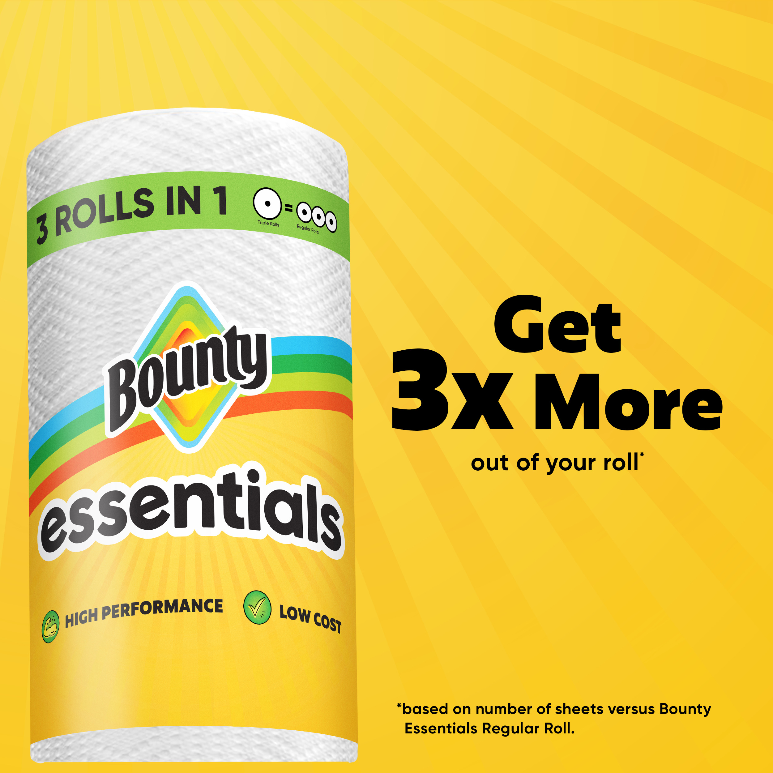 Bounty Essentials Select-A-Size Paper Towels, 6 Double Rolls photo 6