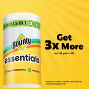 Bounty Essentials Paper Towels Select-A-Size, 2 Triple Rolls, White, 162 Sheets Per Roll
