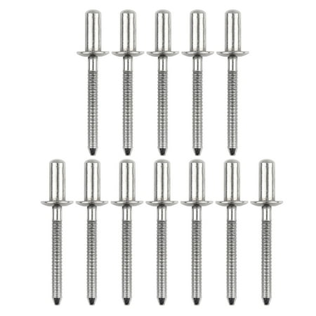 

12pcs 4.8mm x 12mm 304 Stainless Steel Round Head Closed End Blind Rivet for Auto Car