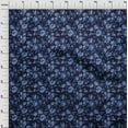 thumbnail image 4 of oneOone Cotton Silk Blue Fabric Florals Diy Clothing Quilting Fabric Print Fabric By Yard 42 Inch Wide, 4 of 5