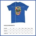 thumbnail image 5 of Tee Hunt Dean Russo Sugar Skull T-Shirt Day of The Dead Neon Calaver Men's Tee, Blue, 5X-Large, 5 of 5