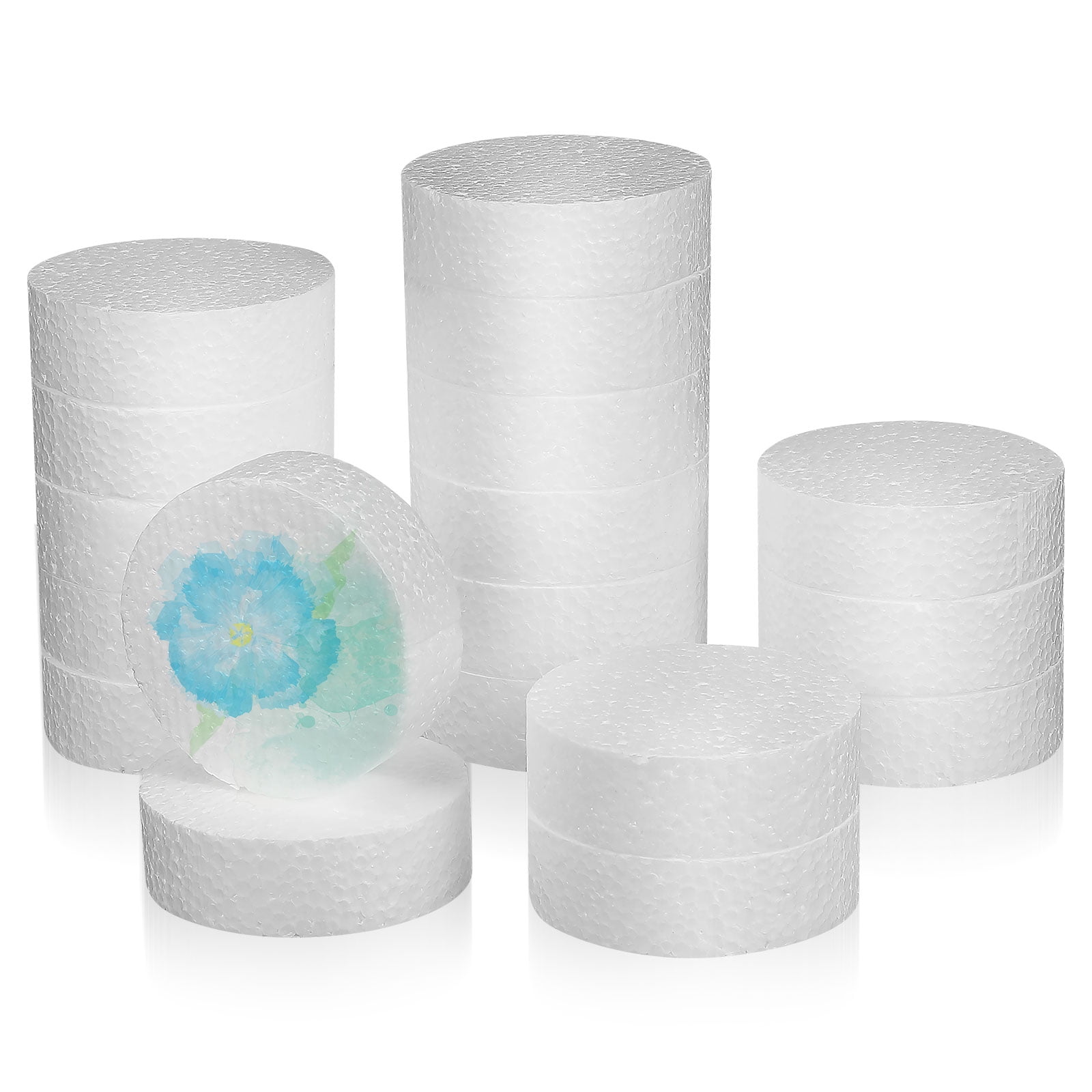 Craft Artisan 4.8 Inches White Foam Disks, 2-ct. Packs - Walmart.com