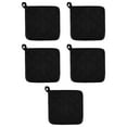 thumbnail image 1 of Kitchen Cooking Companion, Silver Stone Lining Potholders with Quilted Cotton, Safe Heat Resistant Grip for Oven Mitts, Easy to Clean Set for Daily Culinary Adventures, 1 of 5