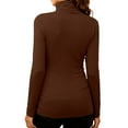 thumbnail image 6 of Zylanna Maternity Long Sleeve Tops 2PC, Spring Fall Slim Fit Pleated Turtleneck Pregnant Dress for Photo Beige, 6 of 9