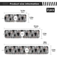 thumbnail image 3 of Coolnut Stylish Christmas Tree Kitchen Sink Splash Guard 2 Packs Faucet Absorbent Mats Faucet Handle Drip Catcher Quickly Drying Mat for Kitchen Counter Bathroom, 30"x5.5", 3 of 7