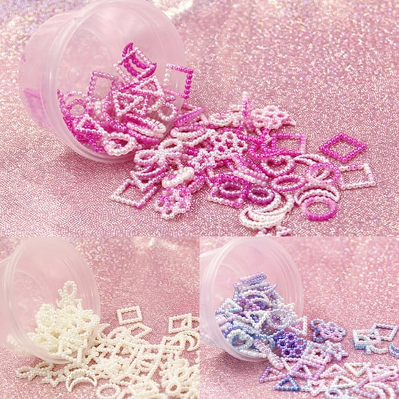 Perles Fausses Perles DIY 3 Boîtes Perles de Table Mignonnes Perles Imitation Perles