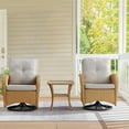 thumbnail image 2 of POCASSY Outdoor Swivel Lounge Patio Wicker Chairs with Side Table, All Weather Wicker Rattan Swivel Rocker for Outside, Light Yellow/Beige, 2 of 6