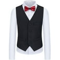 thumbnail image 4 of Lycody 3 Piece Boys Formal Slim Fit Suits Teen Casual Tuxedo Suits for Kids Wedding Ring Prom Bearer Outfit with Blazer Multicolor Jacket Pants and Vest 2-20 Years, 4 of 8