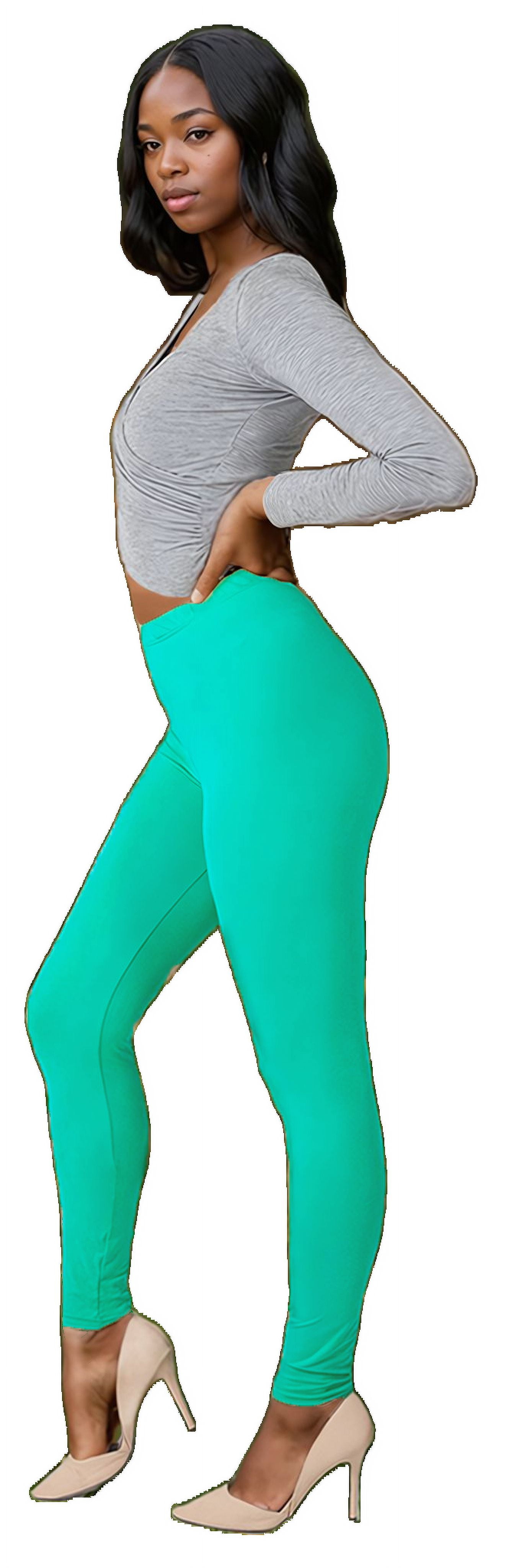 Lush Moda Women's Leggings Basic Polyester - Extra Buttery Soft with Slimming Fit for Casual Wear, Lounging, Yoga, Exercise and Layering - Many Colors - Mintn (XS - XL) - image 2