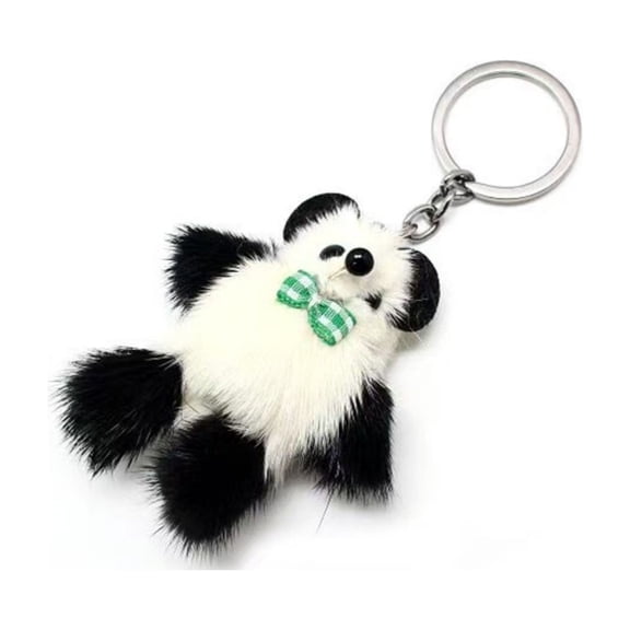 Metal and Polyester Panda Keychain with Durable Construction for Bags Pants or Keyrings Lightweight and Easy to Carry