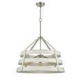thumbnail image 2 of Atlas Lighting and Home 5-Light Coastal Driftwood Style Chandelier - 24" - White and Satin Nickel, 2 of 4