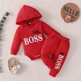 thumbnail image 4 of WIBACKER Newborn Baby Boy Long Sleeve Hooded Jumpsuit Top + Pants Infant Romper Cotton Toddler Cute Outfits, 4 of 8