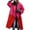 Red #804, variant on Bovemsi Trench Coats 2025 New European And American Autumn Women's Long Sleeved Lapel Coat Printed Woolen Fall Winter Clothes S