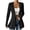 Black, variant on Women's Casual Open Front Sweater Long Sleeve Rib Knit Draped Cardigan Black,S