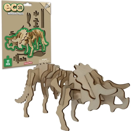 Eco 3D Wooden Triceratops Puzzle by Deluxebase – Sustainable DIY Dinosaur Model Kit for Kids price history on PriceWatchPro
