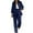 Navy, variant on Bovxnpu Fall Winter Outfits for Women, Women 2 Piece Outfits Set Tracksuit Long Sleeve V Neck Casual Lapel Shirt Wide Leg Pants Airport Travel Outfit