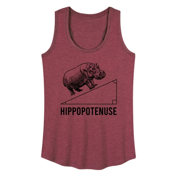 Instant Message - Hippopotenuse - Women's Racerback Tank Top
