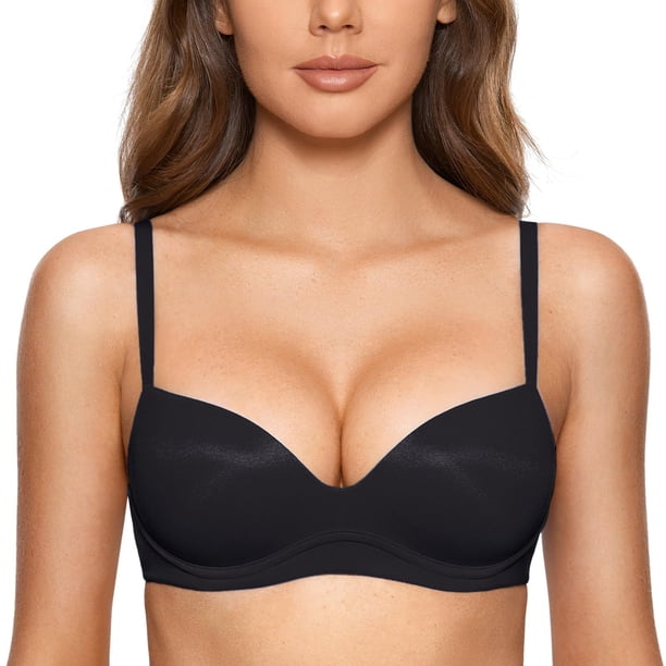 Sostén DOBREVA 40DD Sin Aros Push Up Acolchado Escote Profundo Negro