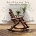 thumbnail image 5 of Spaco Outdoor Adirondack Rocking Chair, Rocking Chair for Adults Solid Wood Porch Rocker, Brown, 5 of 7