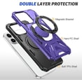 thumbnail image 5 of Rotatable  Ring Case for iPhone 13 Pro Max,Compatible with MagSafe with 360° Ring Stand Shockproof Phone Cover Case for iPhone 13 Pro Max Purple, 5 of 12