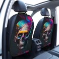 thumbnail image 4 of Zufioo Modern Abstract Colorful Skull B for Car Seat Kick-Proof Storage Pads 2 Pack, Anti-Stain Adjustable Car Seat Protectors for SUV, Jeep, Truck-One Size, 4 of 9