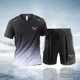 thumbnail image 2 of 2024 Verano Nuevos Pantalones cortos de manga corta para hombres y mujeres de montañismo Conjunto de dos piezas para correr, fitness y deportes al aire libre, 2 of 4