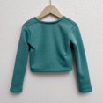 thumbnail image 5 of OGLCCG Girls Ballet Wrap Tops Kids Long Sleeve Velvet Inner V Neck Dance Sweater Soft Lightweight Winter Wrap Ballet Cardigans For Girls 4-13 Years, 5 of 8