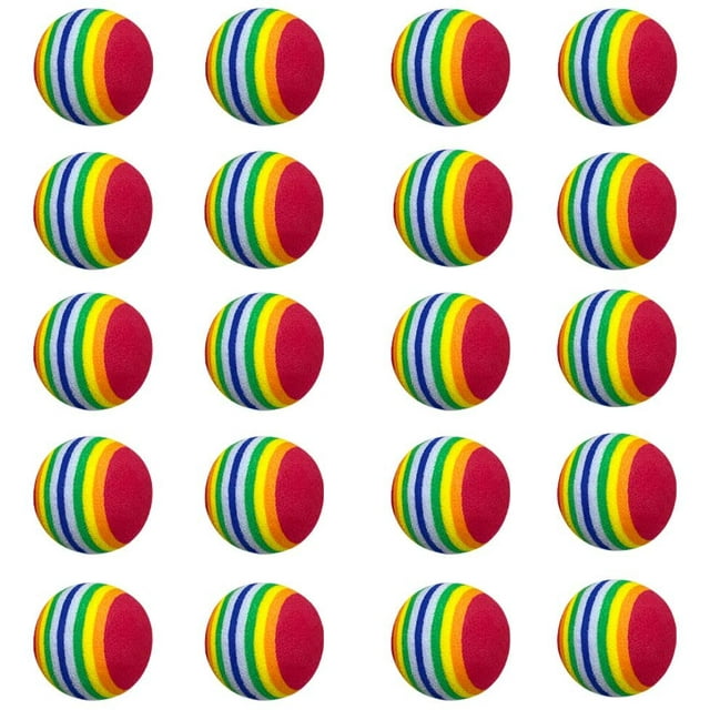 20 Pieces Golf Practice Balls, Lightweight Foam Ball, Realistic Bright Color, Golf Training Indoor and Outdoor, for Backyard Hitting Mat, Soft for Children, Red