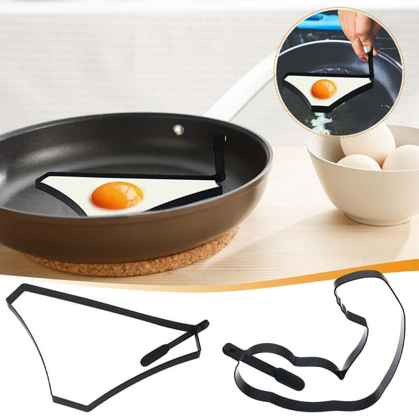 Fiudx Freidora de Huevos Divertida, Antiadherente, de Acero Inoxidable de Grado Alimenticio, Multiusos para Panqueques y Hamburguesas, de Cocción Rápida y Sencilla, Ideal para El Desayuno de San Vale