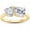 Yellow, variant on 925 Sterling Silver 14K Rose Gold Plating Heart Shape & Cushion Cut White Diamond Toi Et Moi 2-Stone Wedding Engagement Ring For Women