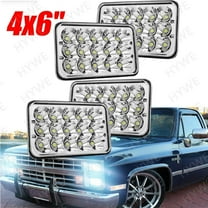 DOT Approved 4X6" LED Headlights Hi/Lo Beam for KW Kenworth T600 W900 T800 Truck Peterbilt 379 S10 RV Freightliner Semi 4PCS