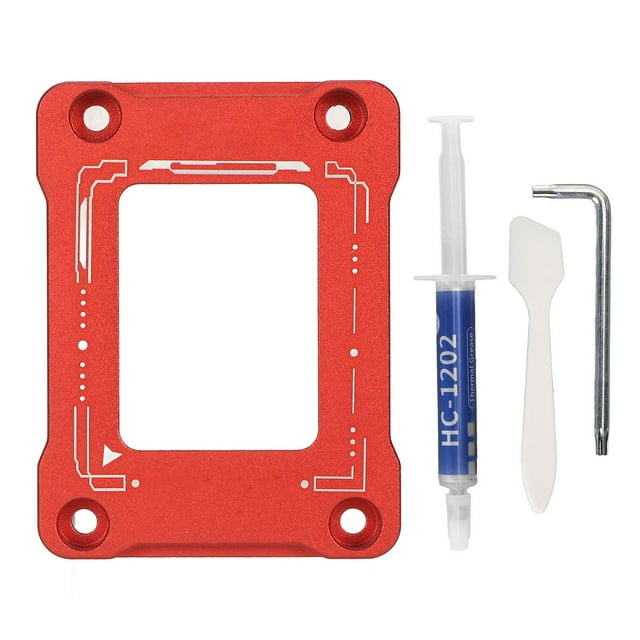 Correcteur de courbure LGA170, cadre professionnel avec pâte thermique pour processeur Intel 13e et 12e génération, rouge