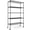Black, variant on QUIOCOZY Heavy Duty Metal Storage Shelving Unit, 5 Tier Adjustable Wire Rack with Wheels, 1250 Lbs Loading Capacity, 36"x14"x61", Black