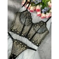 thumbnail image 2 of Chic Luxe Noir & Gold Lingerie Set (Black, S), 2 of 7