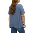 thumbnail image 4 of Fantaslook Plus Size Blouses for Women Pleated Button Short Sleeve Shirts Casual V Neck Tunic Tops, 4 of 9