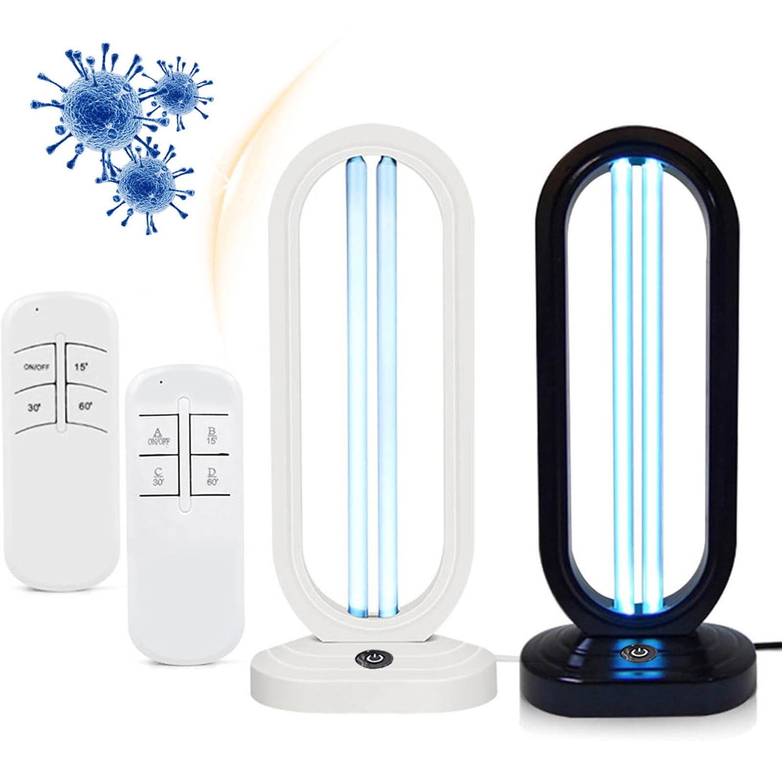 Lumivyx Haloclean UV-Multi-Function Haloclean, Cleans The Bedbugs and Provides Lighting, Spaces up to 430 Square, for Home School ，With Button, Prevents Remote Loss And Uselessness (2pc)