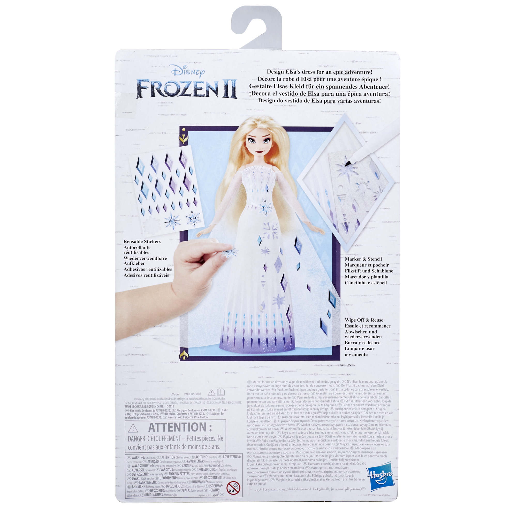 Disney''s Frozen 2 Design-A-Dress Elsa Doll with Stickers, Marker, and Stencil - image 4 of 7
