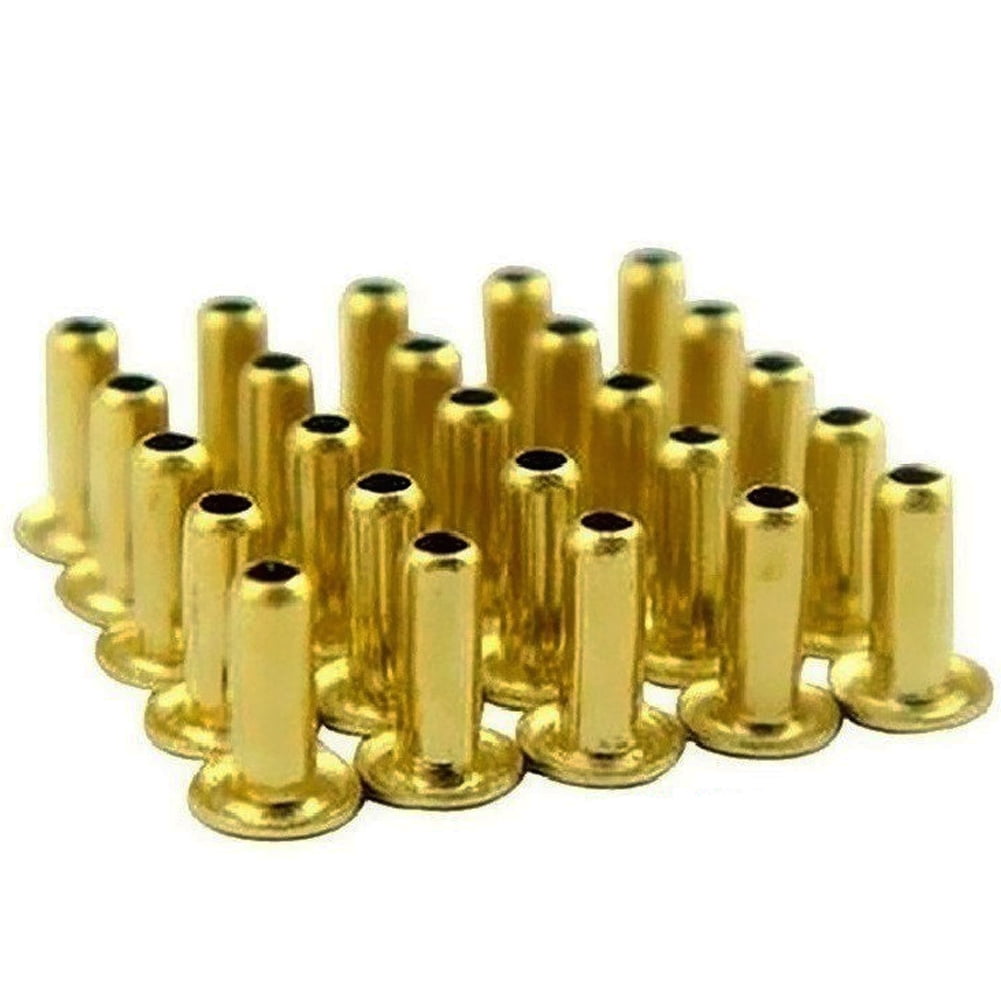 (100Pcs) Brass Hollow Rivet Copper Eyelet Nail, M4x10mm