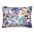 thumbnail image 2 of Creative Products Painted Florals Purple 14 x 20 Indoor / Outdoor Pillow, 2 of 3